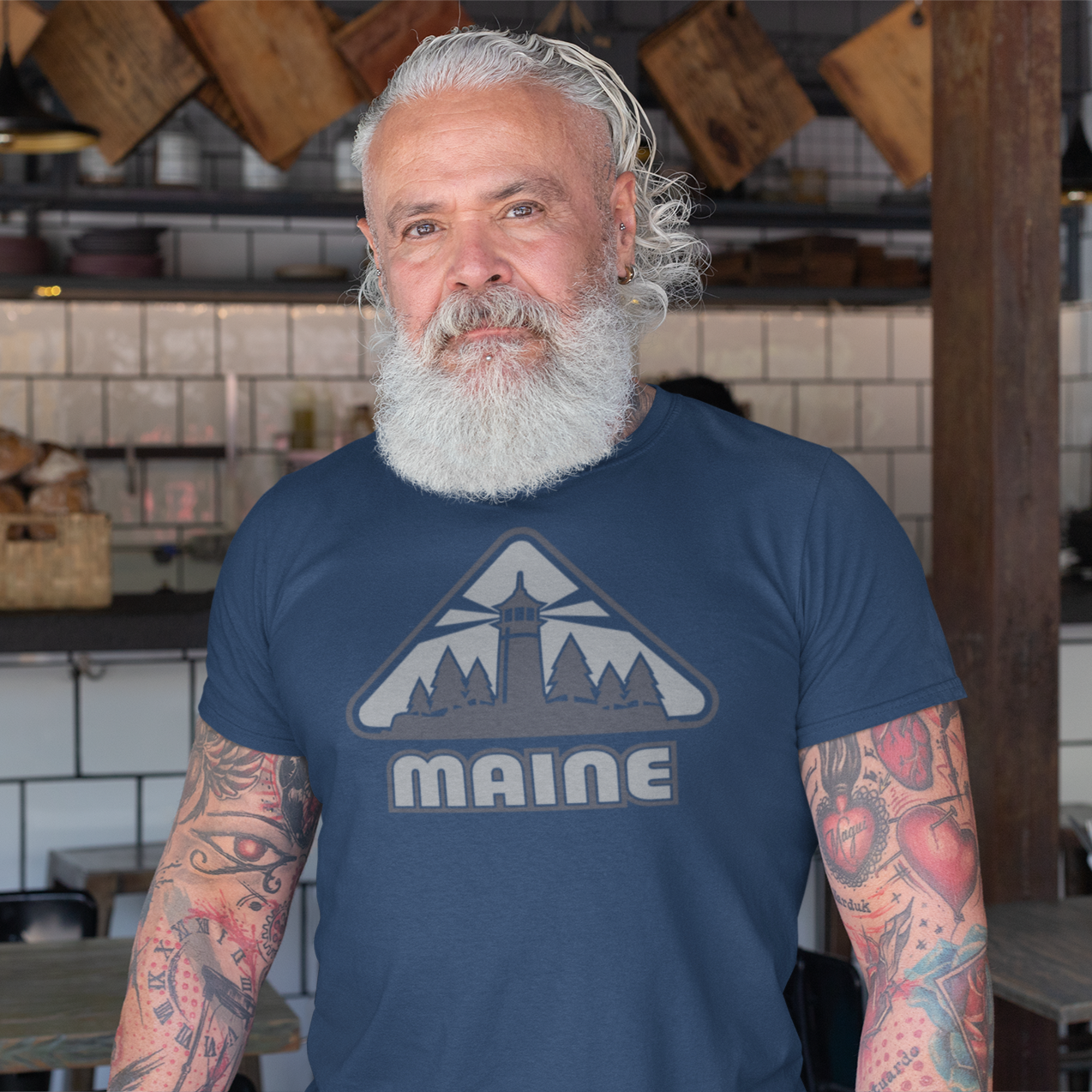 Maine Retro Short Sleeved T-Shirt