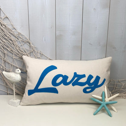 Lazy Pillow   felt-applique lumbar pillow